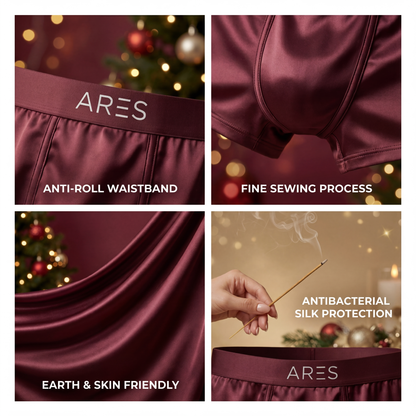 Laadukkaat silkkibokserit | Koko päivän mukavuus, viininpunainen (UUSI)