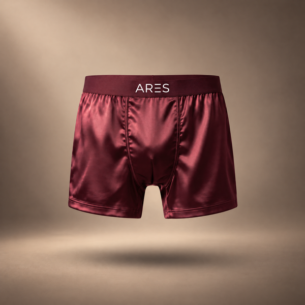 Ares-silkkibokserit | Koko päivän mukavuus (burgundinpunainen versio)